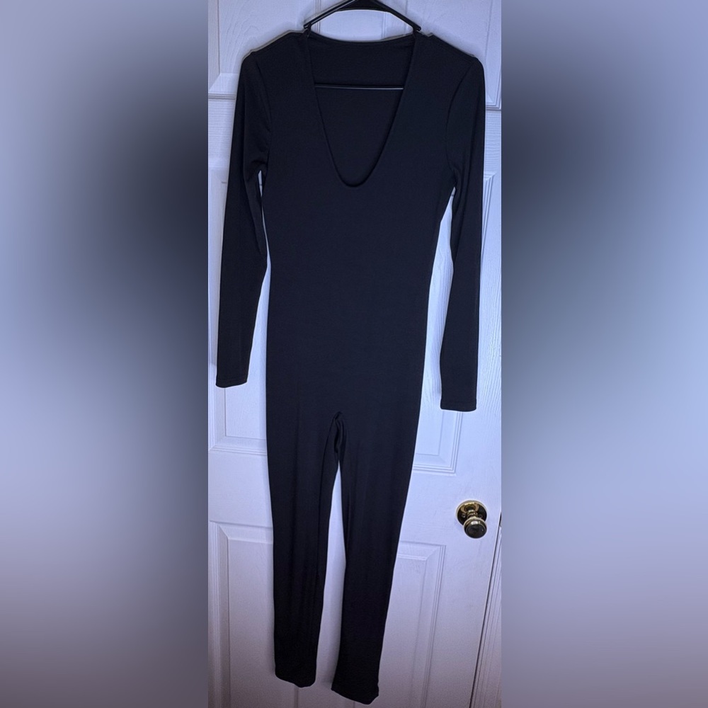 Women’s Black One Piece Bodysuit Medium Size